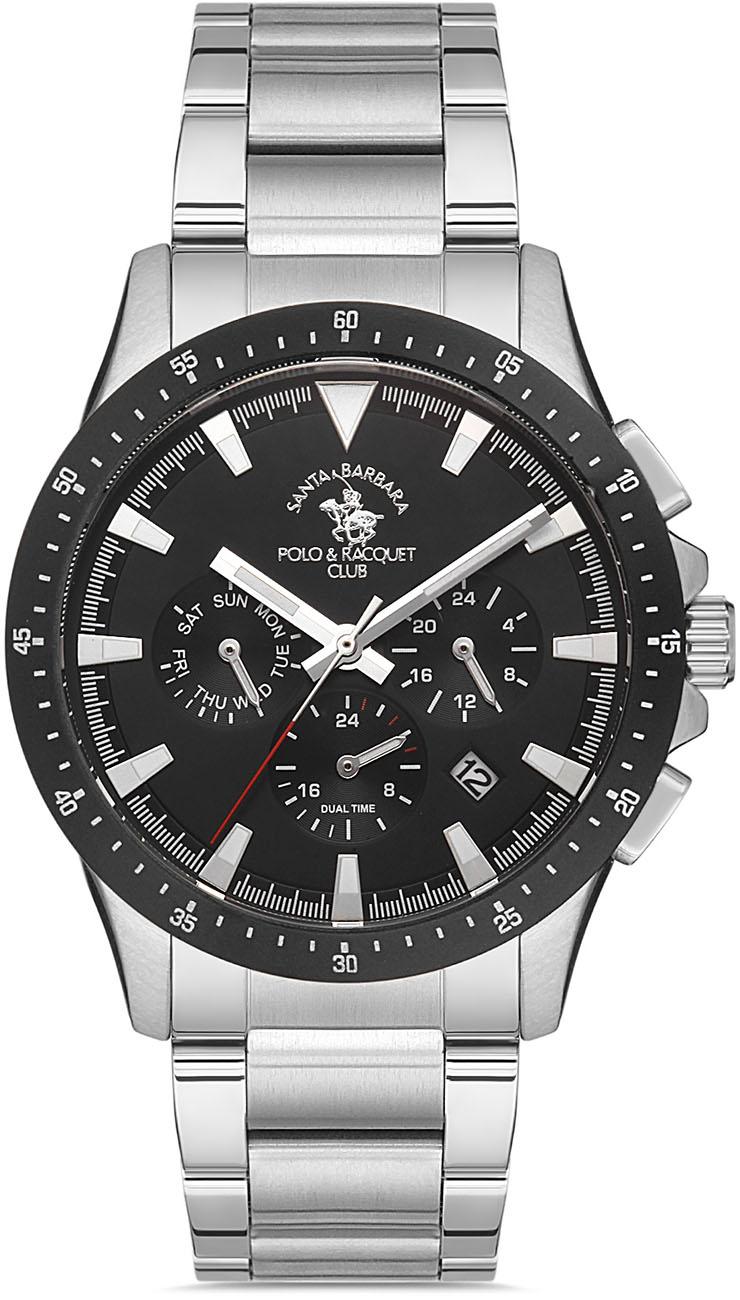 Santa Barbara Polo & Racquet Club SB.1.10284.1 Takvimli 43 mm Çelik Kordon Analog Kol Saati