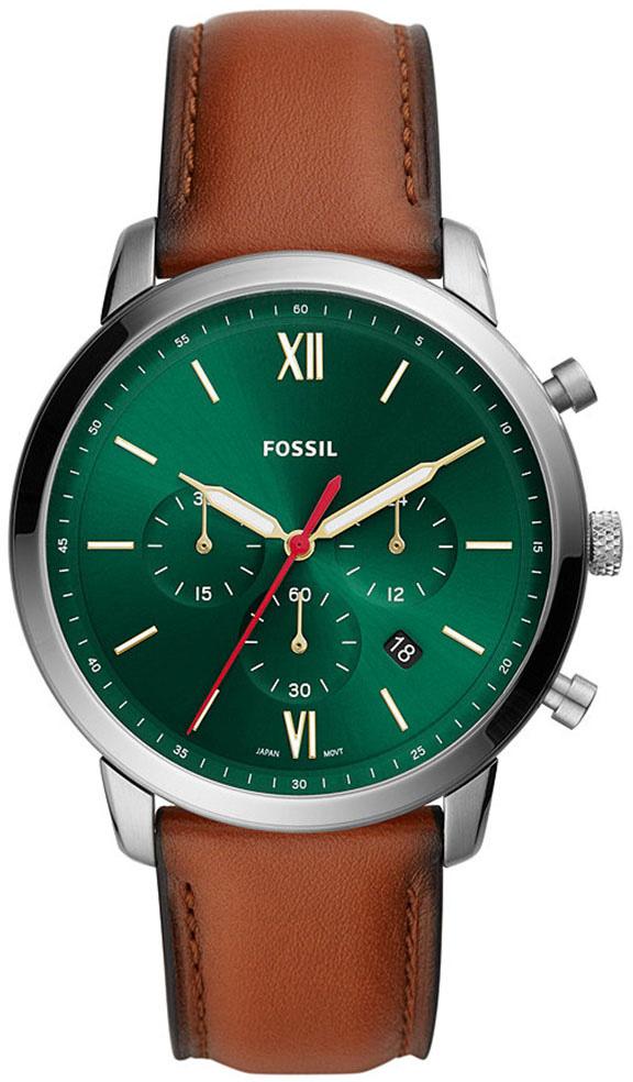Fossil FS5735 Takvimli 44 mm Kahverengi Deri Kordon Analog Erkek Kol Saati