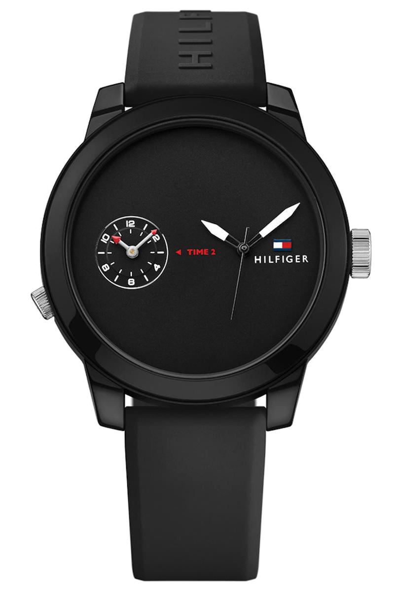 Tommy Hilfiger TH1791326 Takvimli 44 mm Siyah Silikon Kordon Analog Erkek Kol Saati