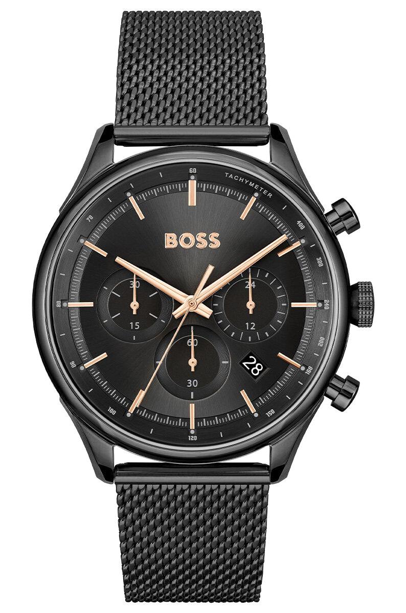 Boss Watches HB1514065 Takvimli 45 mm Siyah Çelik Kordon Analog Erkek Kol Saati