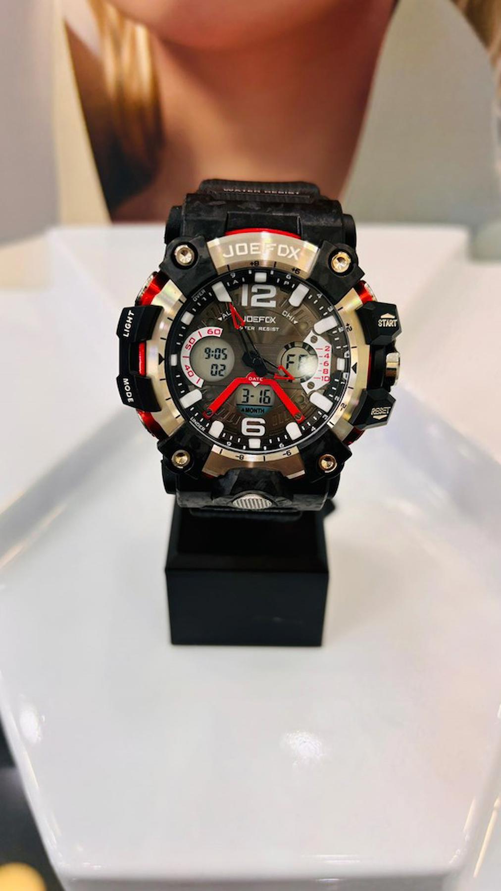 Joefox MD027 Takvimli 42 mm Siyah Silikon Kordon Analog Erkek Kol Saati