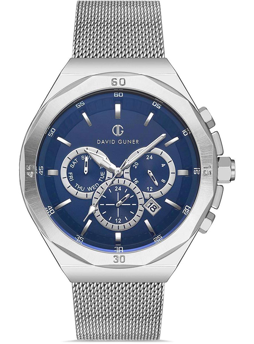 David Guner DG-8286GC-A3 Takvimli 42 mm Çelik Kordon Analog Erkek Kol Saati