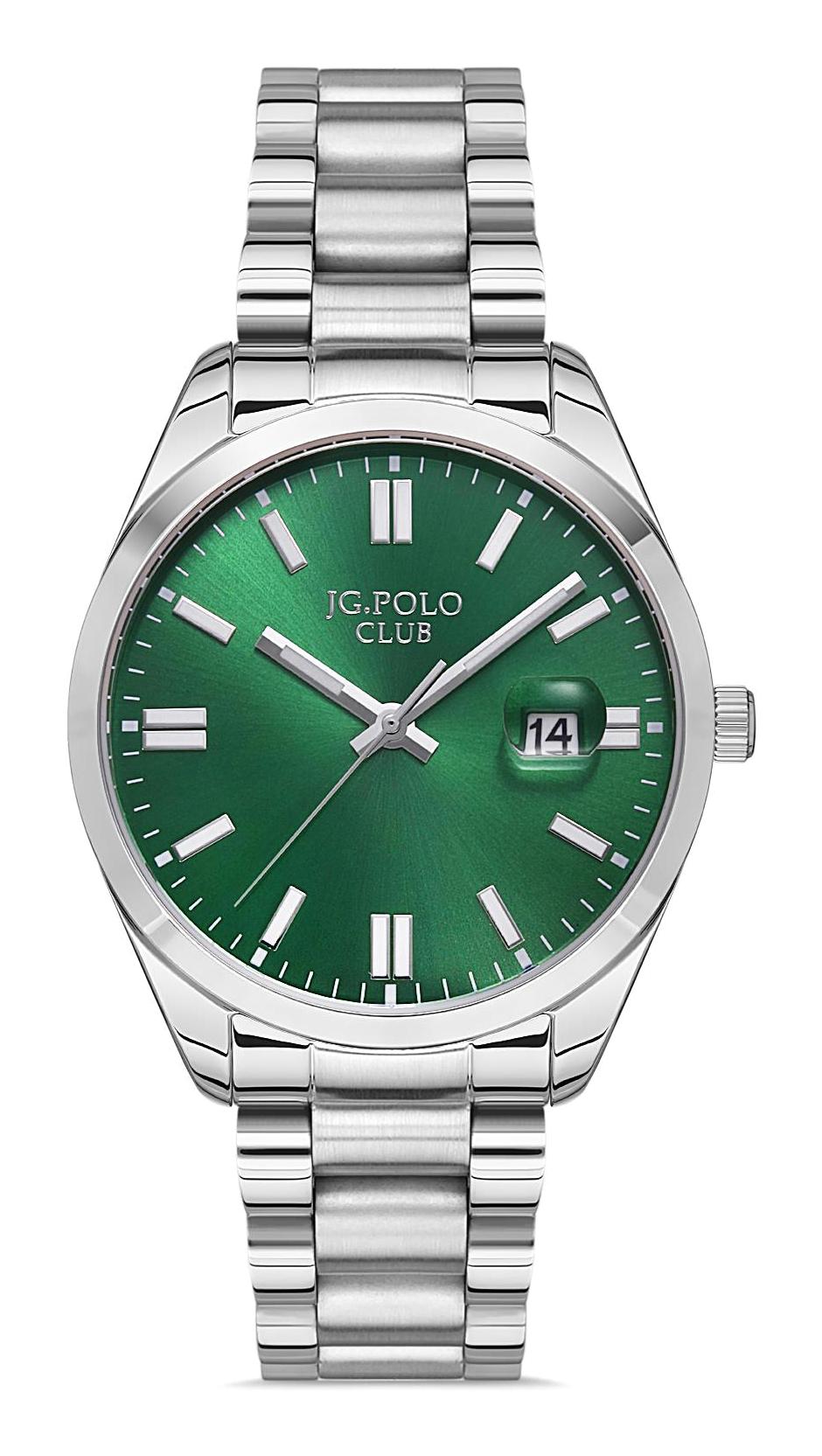 Jg. Polo Club JPC.0223.1375.03 Takvimli 43 mm Çelik Kordon Analog Erkek Kol Saati