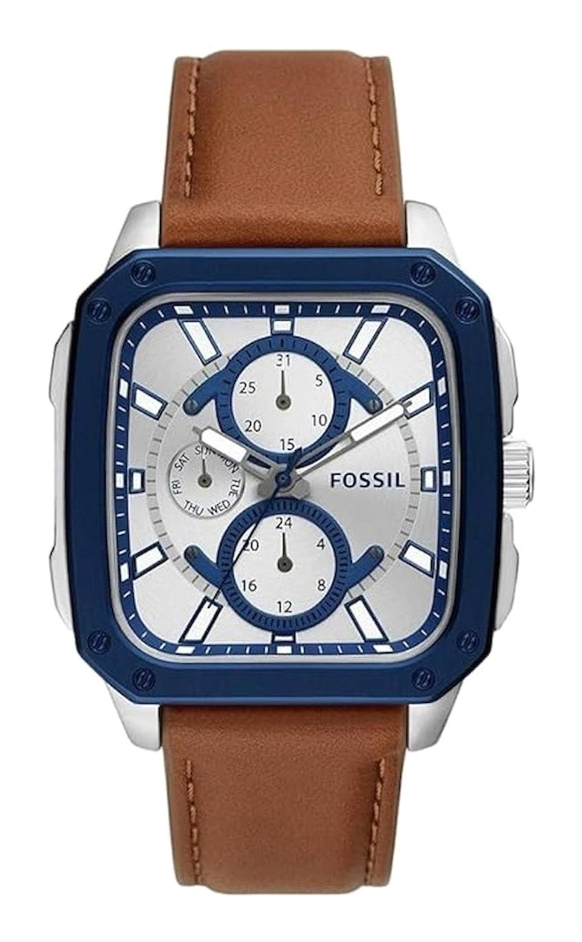 Fossil BQ2658 Takvimli 44 mm Kahverengi Deri Kordon Analog Erkek Kol Saati