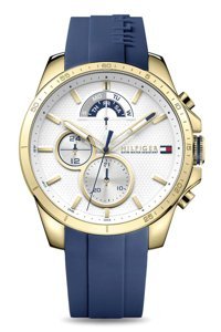 Tommy Hilfiger TH1791353 Takvimli 44 mm Lacivert Silikon Kordon Analog Erkek Kol Saati