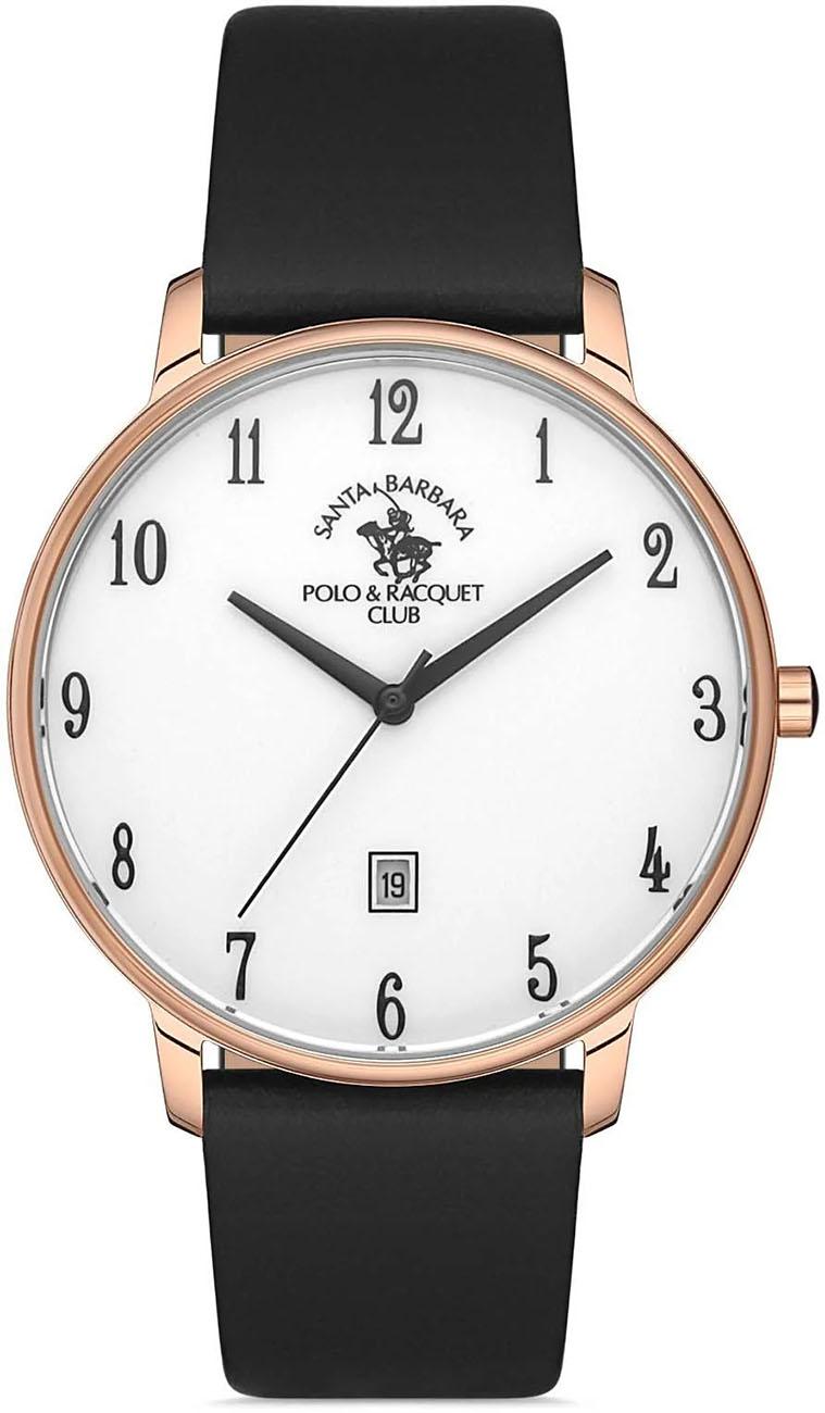 Santa Barbara Polo & Racquet Club SB.1.10270.3 Takvimli 42 mm Siyah Deri Kordon Analog Kol Saati