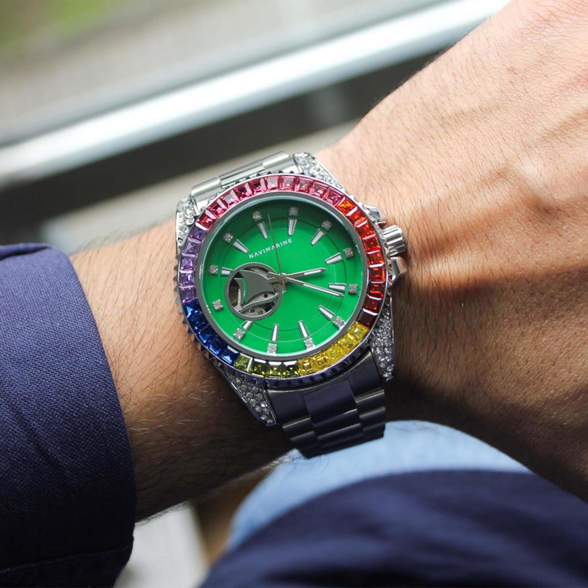 Navimarine NM024756 45 mm Çelik Kordon Analog Erkek Kol Saati