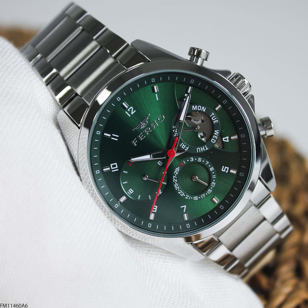 Ferro FM11460A6 Takvimli 43 mm Çelik Kordon Analog Erkek Kol Saati