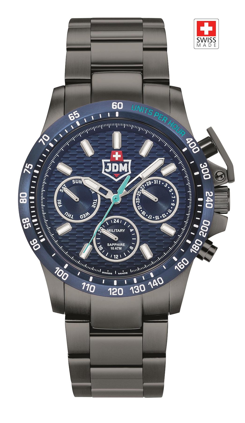 Jdm Military Sapphire JDM-WG016-03 Pusulalı Takvimli Çelik Kordon Analog Erkek Kol Saati