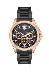 Daniel Klein DK.1.13672.9 Takvimli 44 mm Siyah Metal Kordon Analog Kol Saati