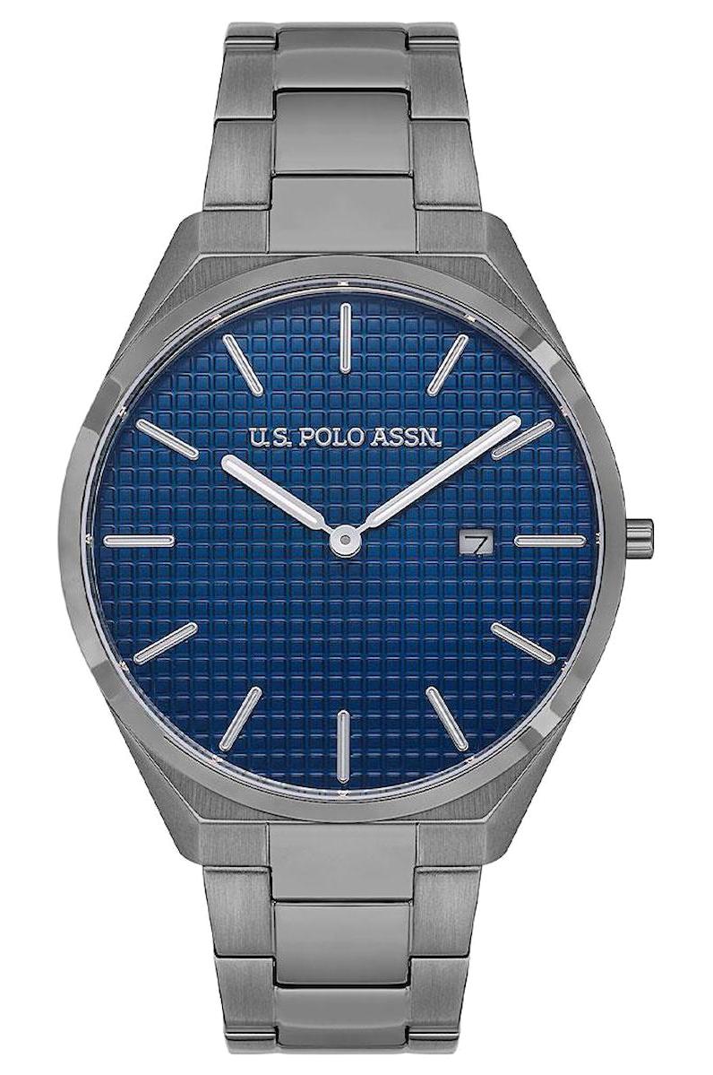 U.S. Polo Assn USPA1081-03 Takvimli 40 mm Füme Çelik Kordon Analog Erkek Kol Saati