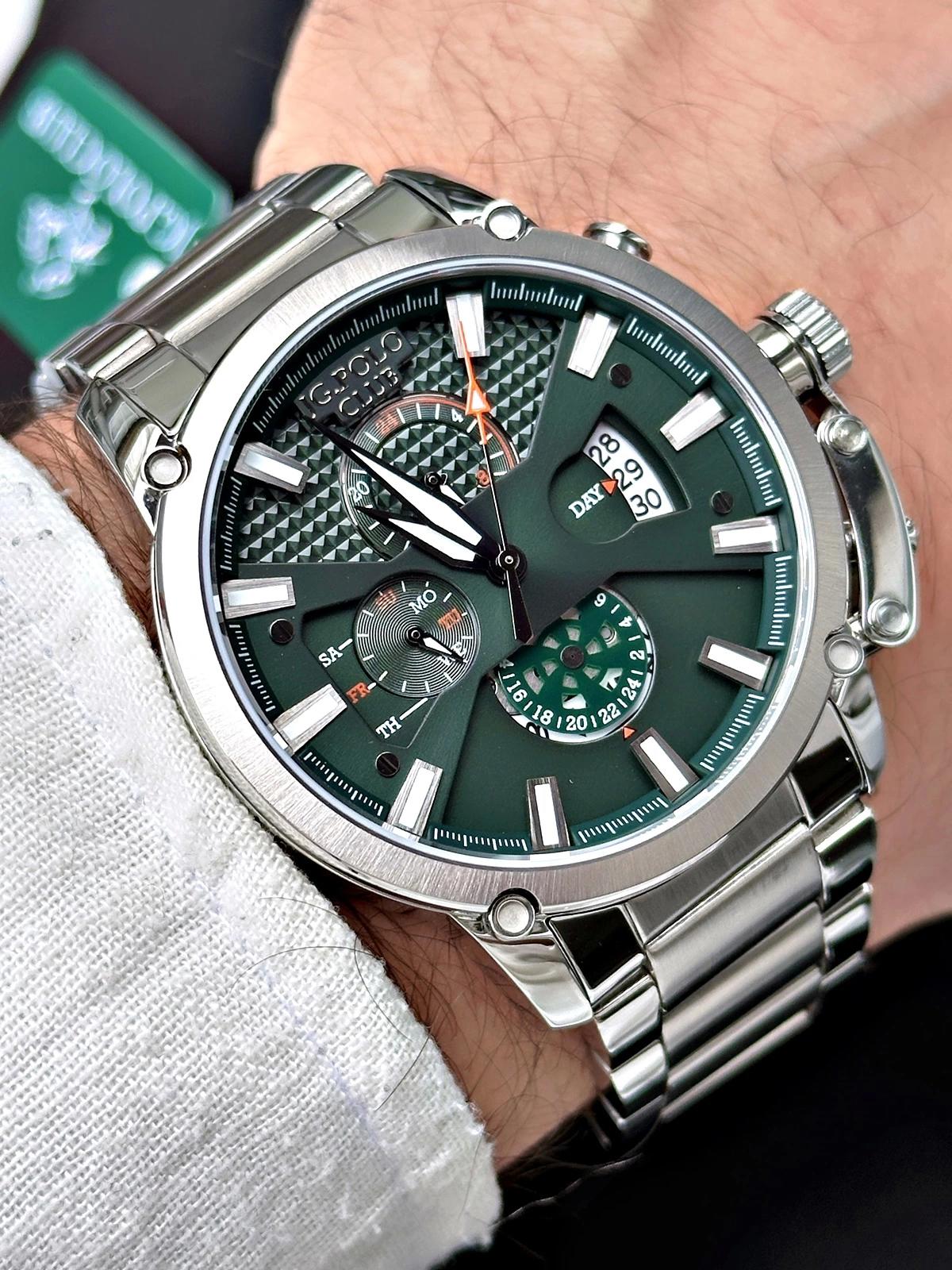 Jg. Polo Club JPC0224S0405804 Takvimli Çelik Kordon Analog Erkek Kol Saati