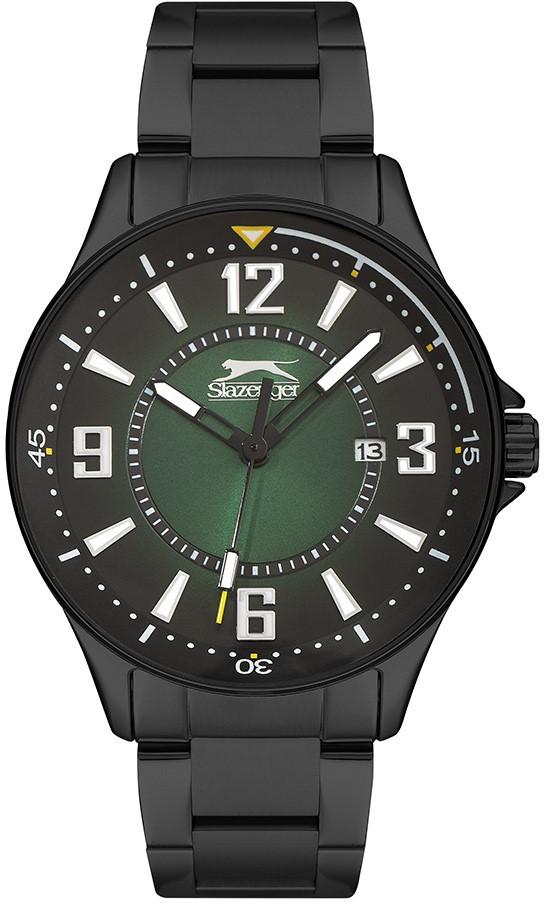 Slazenger SL.09.1940.1.03 Takvimli 44 mm Siyah Çelik Kordon Analog Erkek Kol Saati