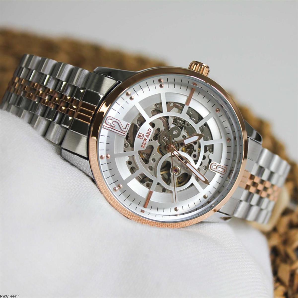Reward RWA144411 45 mm Gri-Rose Gold Çelik Kordon Analog Erkek Kol Saati
