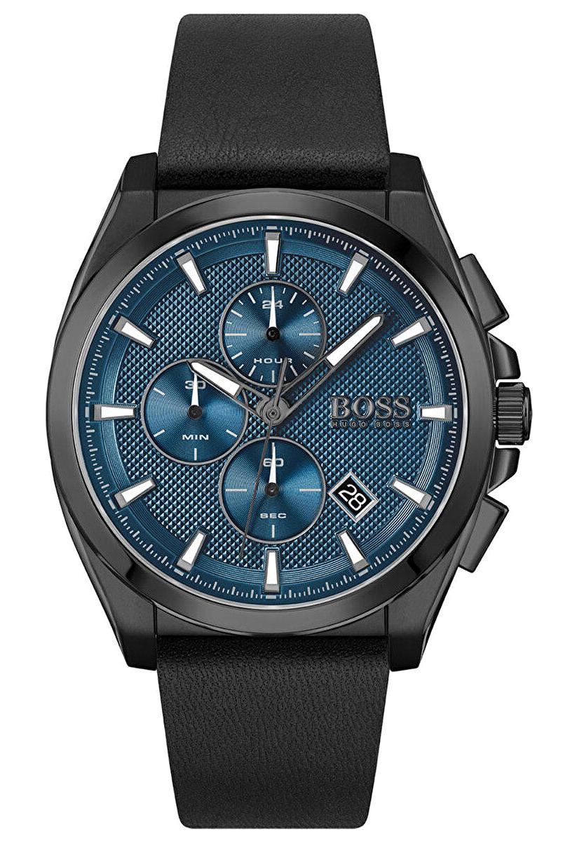 Boss Watches HB1513883 Takvimli 46 mm Siyah Deri Kordon Analog Erkek Kol Saati