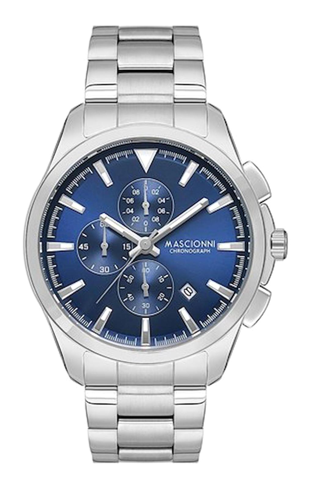 Mascionni M.1.1234.03 Takvimli 45 mm Çelik Kordon Analog Erkek Kol Saati