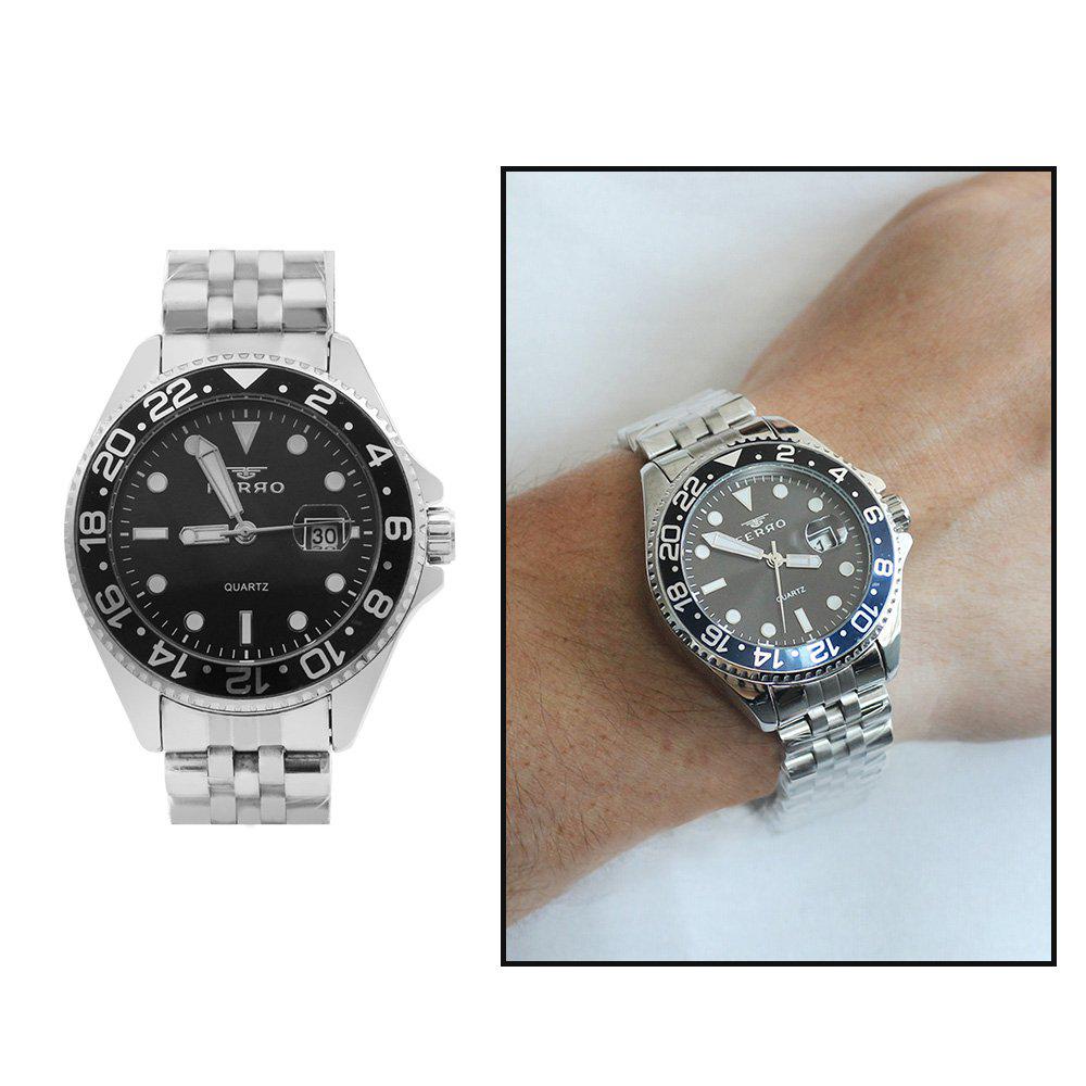 Ferro TH-F11196A-A7 Takvimli 44 mm Çelik Kordon Analog Erkek Kol Saati