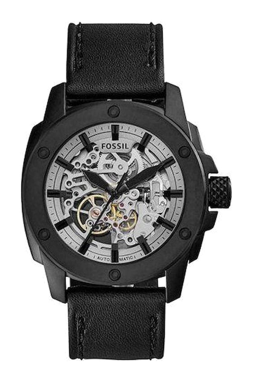 Fossil ME3134 44 mm Siyah Deri Kordon Analog Erkek Kol Saati