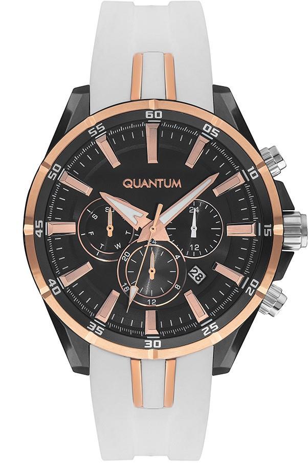 Quantum PWG909.053 Takvimli 45 mm Beyaz Çelik Kordon Analog Erkek Kol Saati