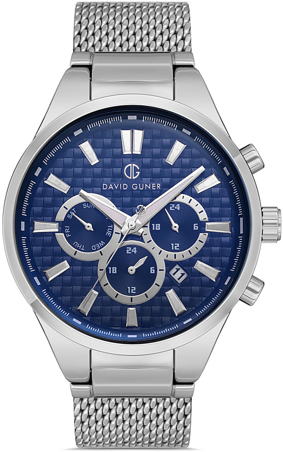 David Guner DG-8343GC-A3 Takvimli 42 mm Çelik Kordon Analog Kol Saati