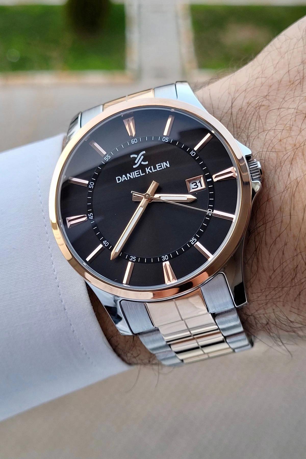 Daniel Klein DKISTE961 Takvimli 42 mm Altın-Çelik Kordon Analog Erkek Kol Saati