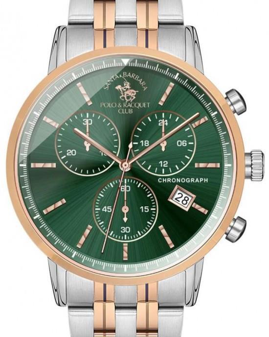 Santa Barbara Polo & Racquet Club SB.1.10344.3 Takvimli 44 mm Çelik Kordon Analog Erkek Kol Saati