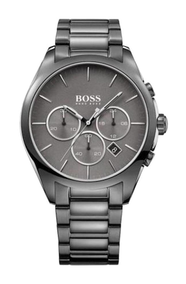 Hugo Boss HB1513364 Pusulalı Takvimli Siyah Kordon Analog Erkek Kol Saati