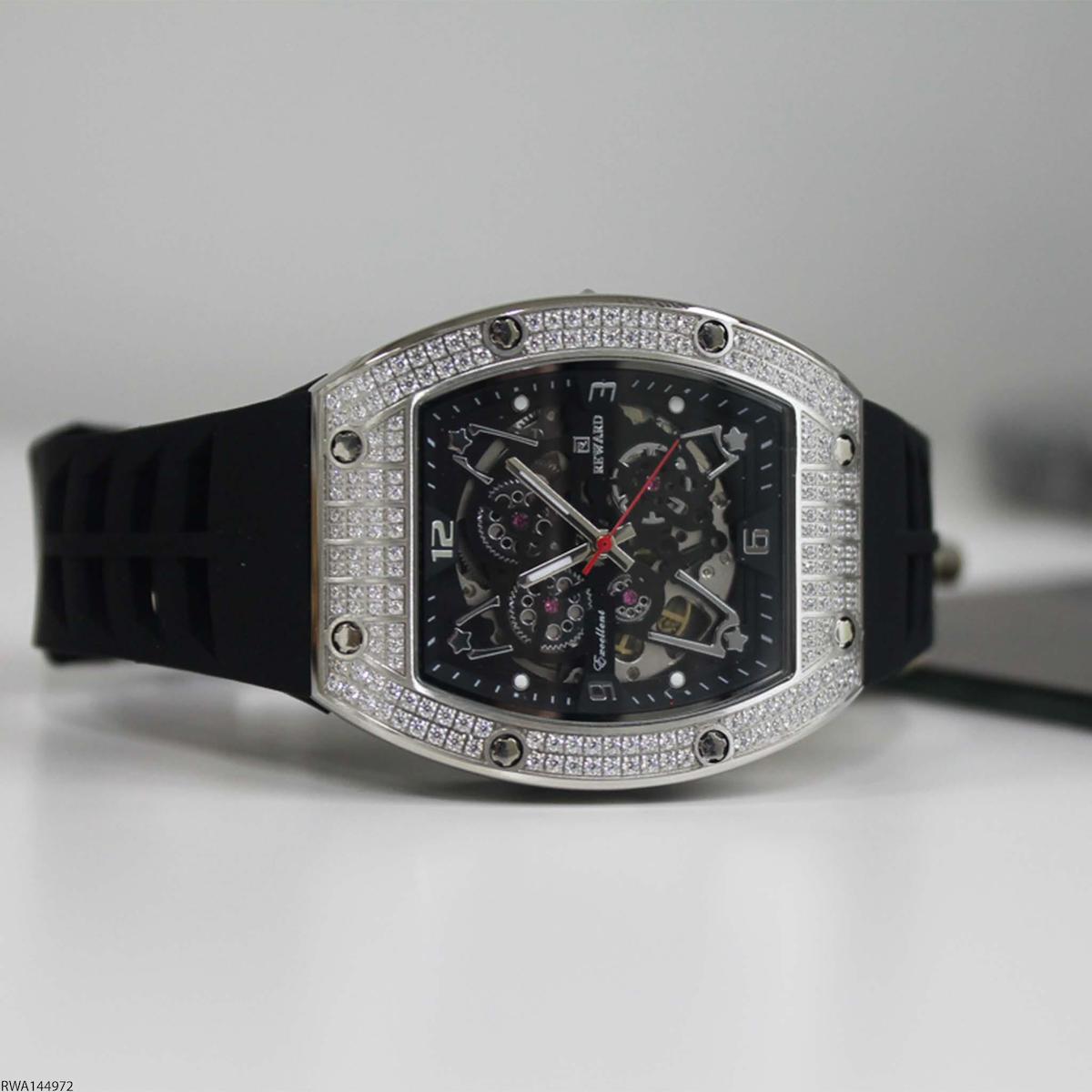 Reward RWA144972 45 mm Siyah Silikon Kordon Analog Erkek Kol Saati