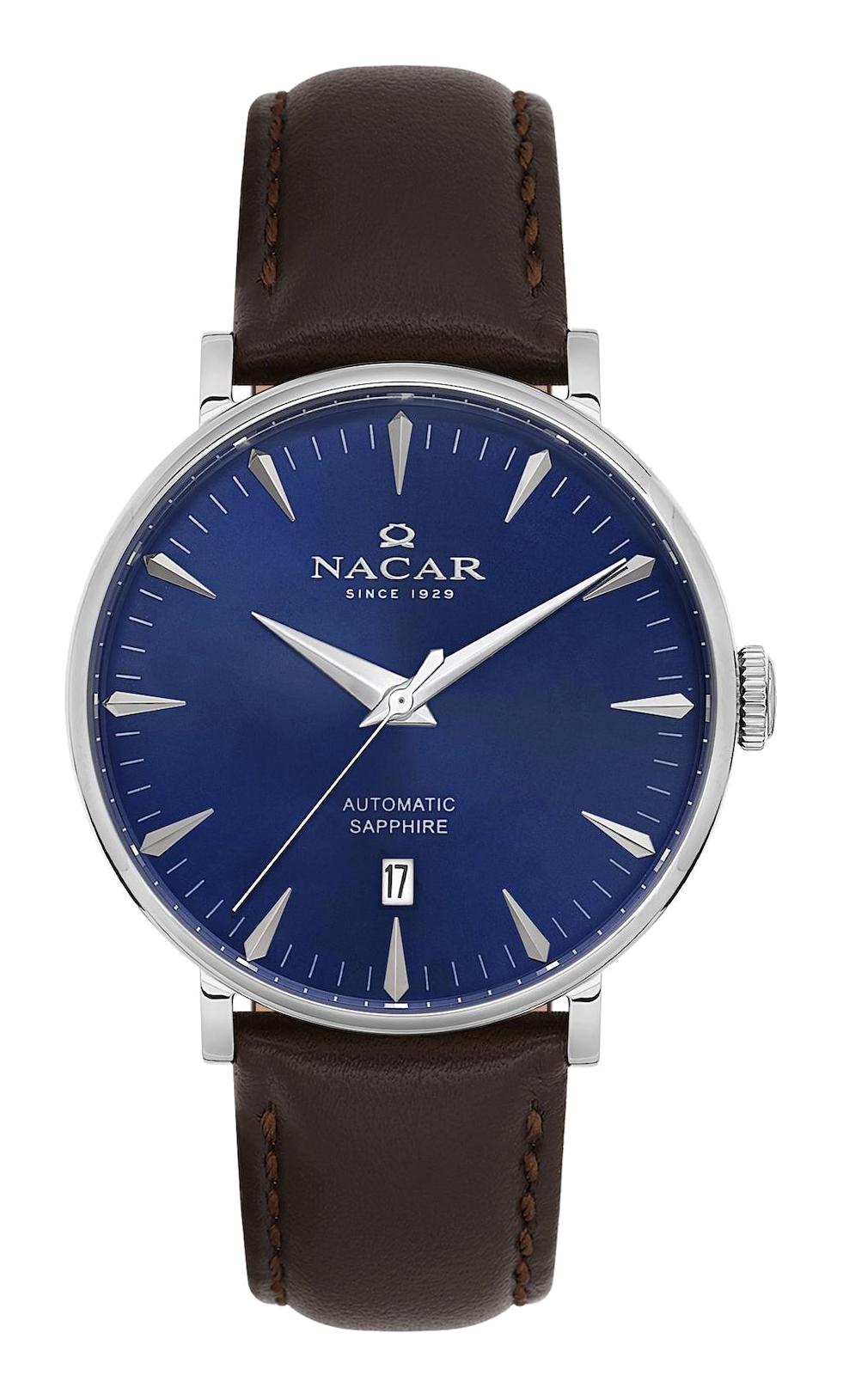 Nacar 3429B640ALL2 Takvimli 44 mm Kahverengi Çelik Kordon Analog Kol Saati