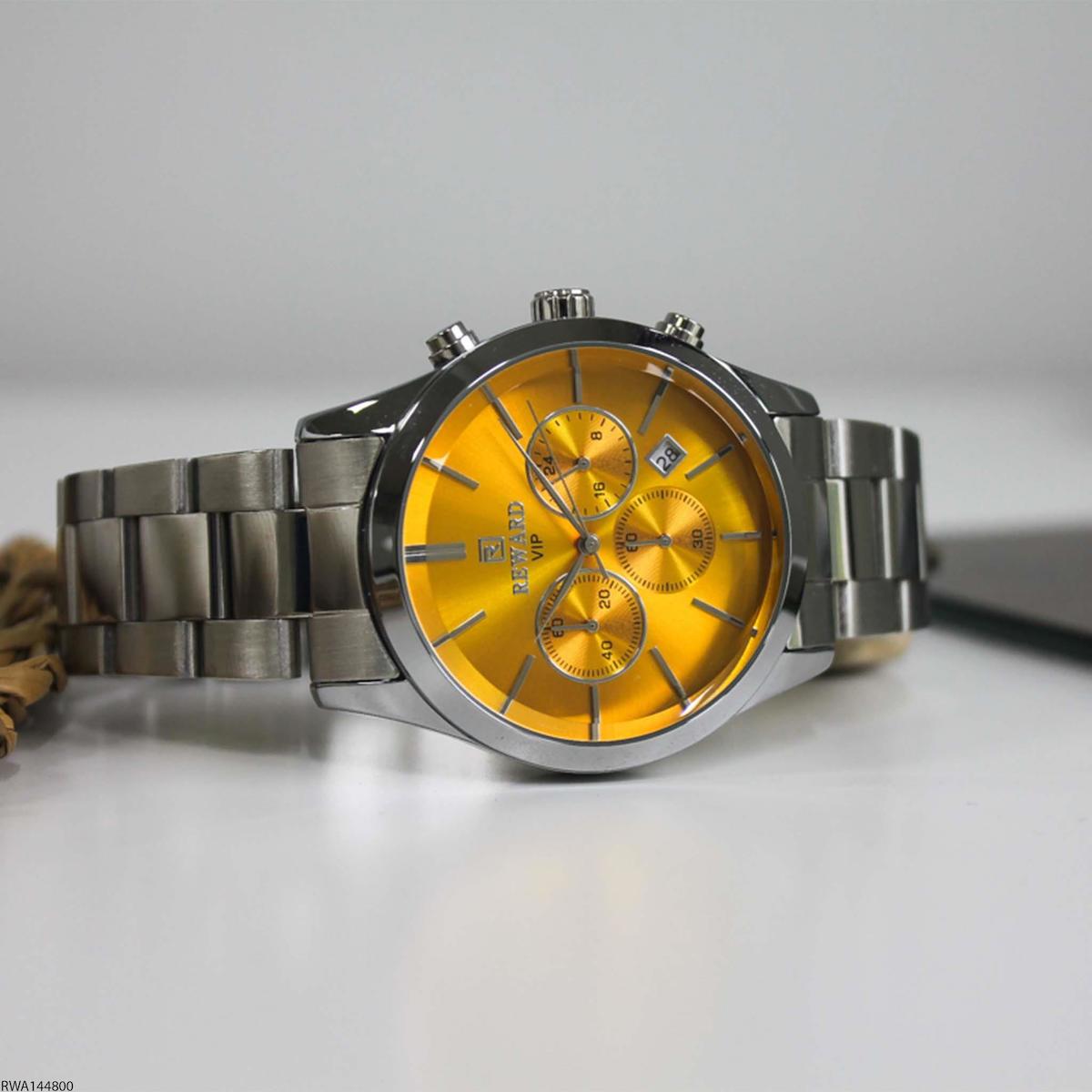 Reward RWA144800 Takvimli 43 mm Çelik Kordon Analog Erkek Kol Saati
