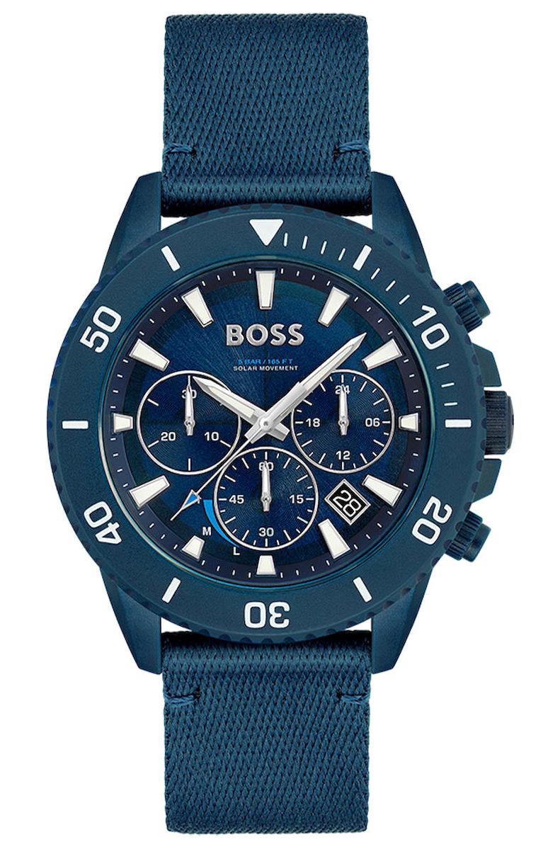 Hugo Boss HB1513919 45 mm Lacivert Silikon Kordon Analog Erkek Kol Saati