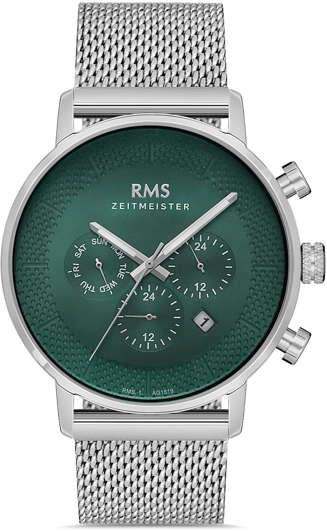 Romanson RMS.1.AG1519.04 Takvimli 42 mm Çelik Kordon Analog Kol Saati