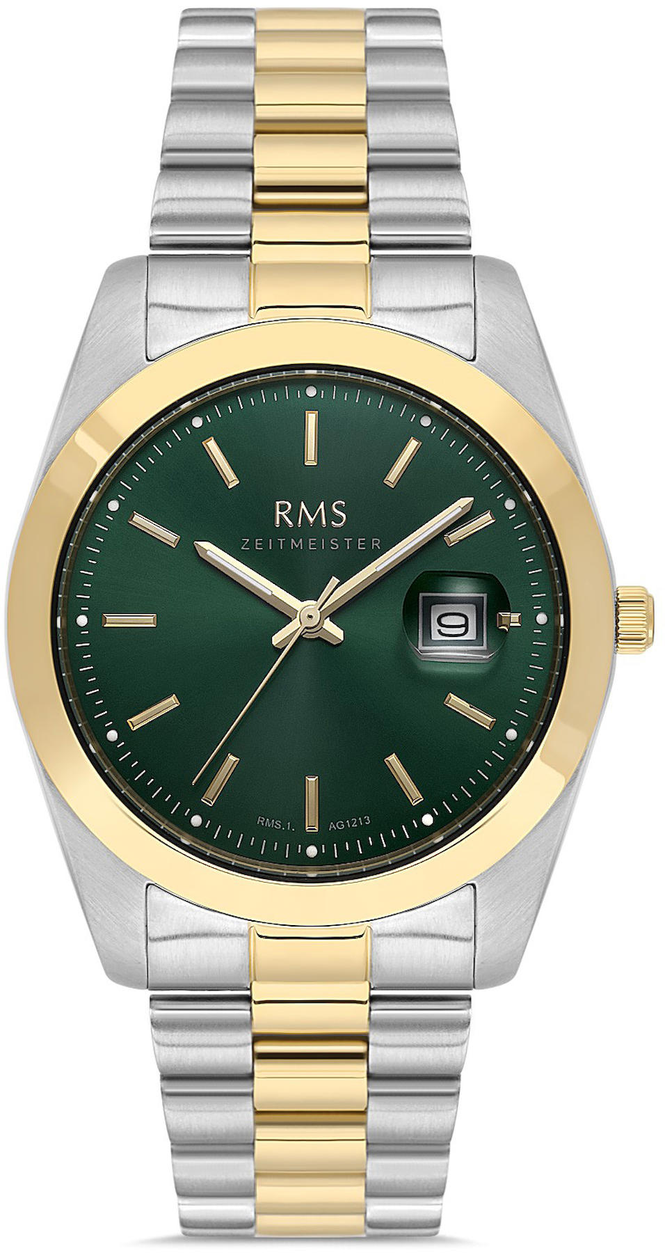 Romanson RMS.1.AG1213.17 Takvimli 40 mm Altın-Çelik Kordon Analog Kol Saati
