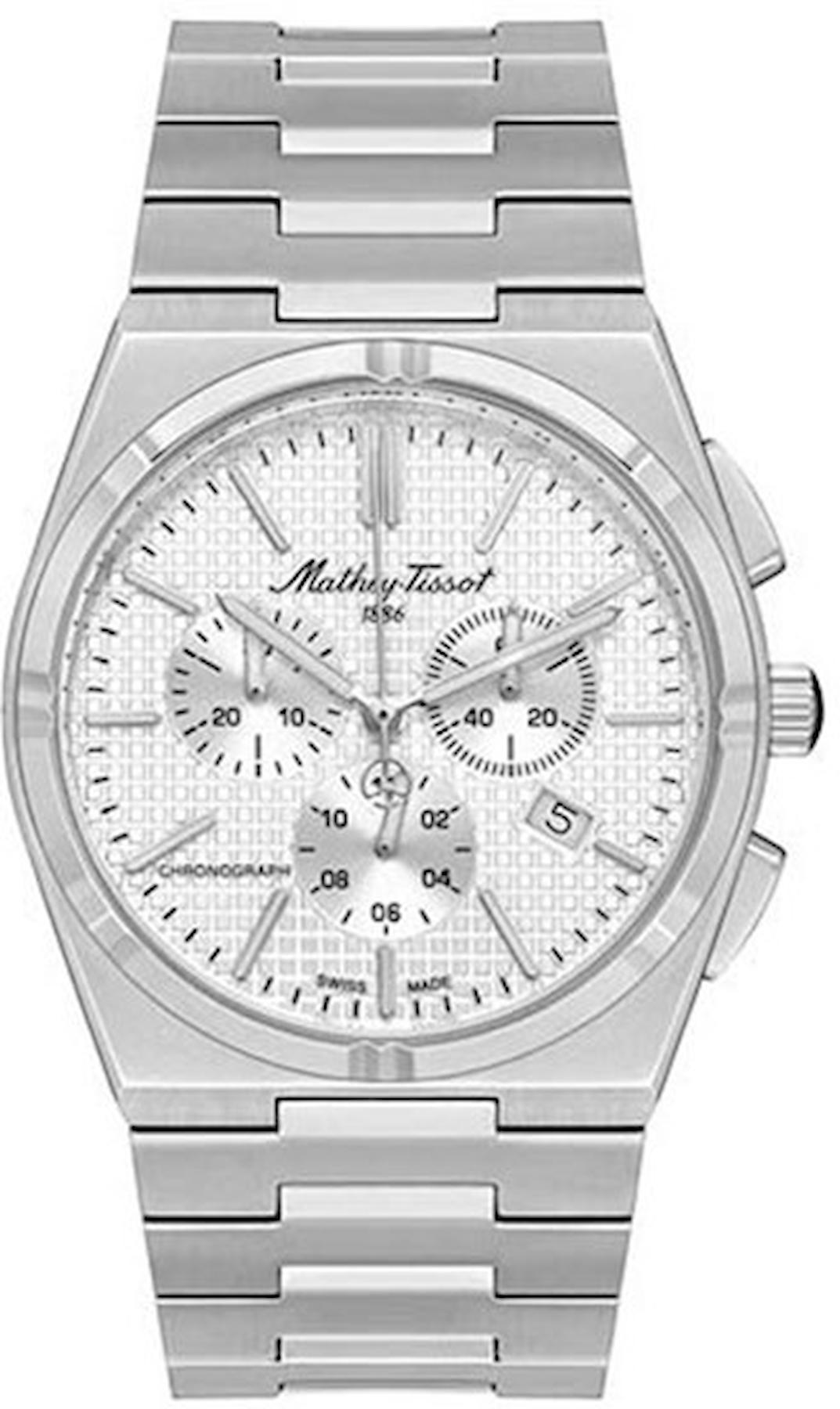 Mathey-Tissot H117CHAS Takvimli 41 mm Çelik Kordon Analog Kol Saati