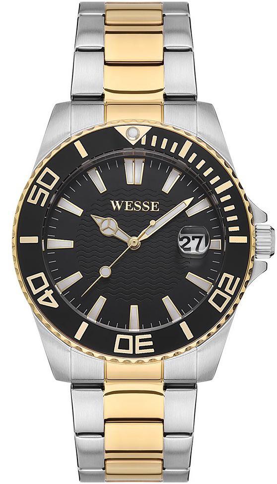 Wesse WWG207106 Takvimli 42 mm Altın-Çelik Kordon Analog Erkek Kol Saati