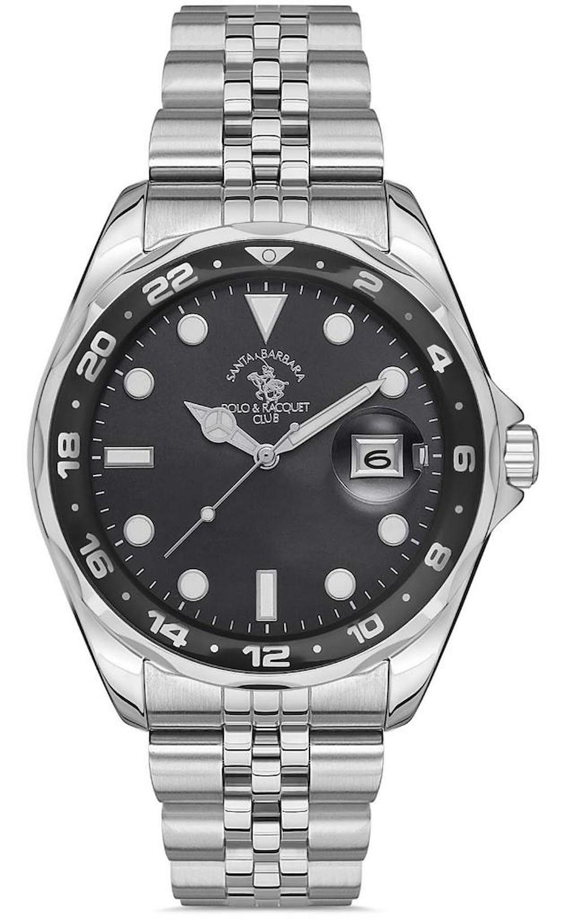 Santa Barbara Polo & Racquet Club SB.1.10393.1 Takvimli 43 mm Çelik Kordon Analog Erkek Kol Saati