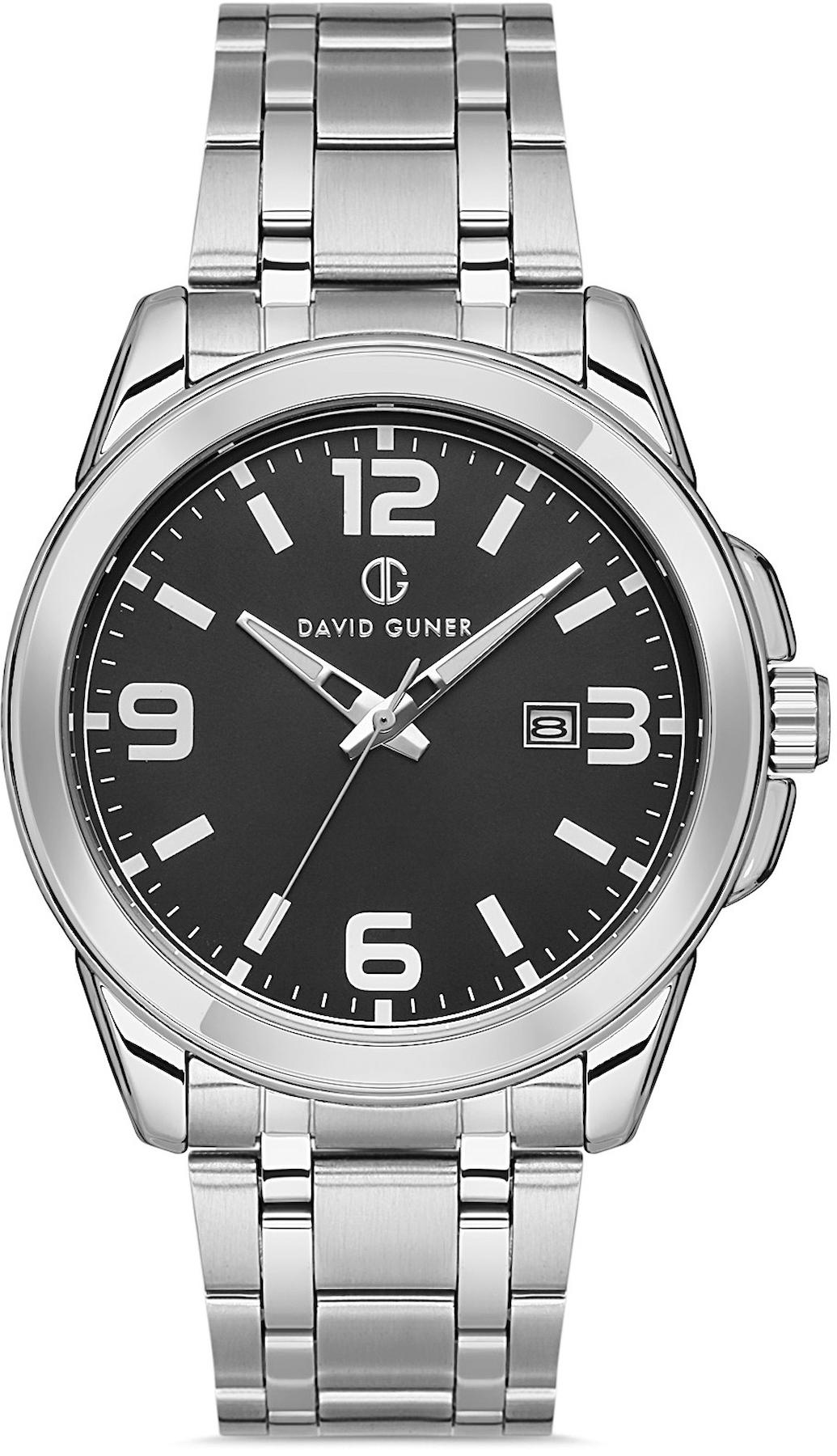 David Guner DG-8469GA-A2 Takvimli 44 mm Çelik Kordon Analog Kol Saati