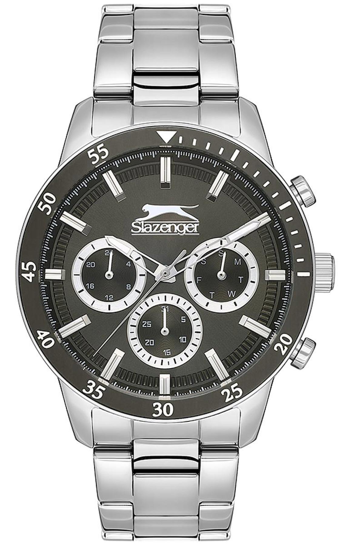 Slazenger SL.09.2260.2.04 Takvimli 45 mm Çelik Kordon Analog Erkek Kol Saati