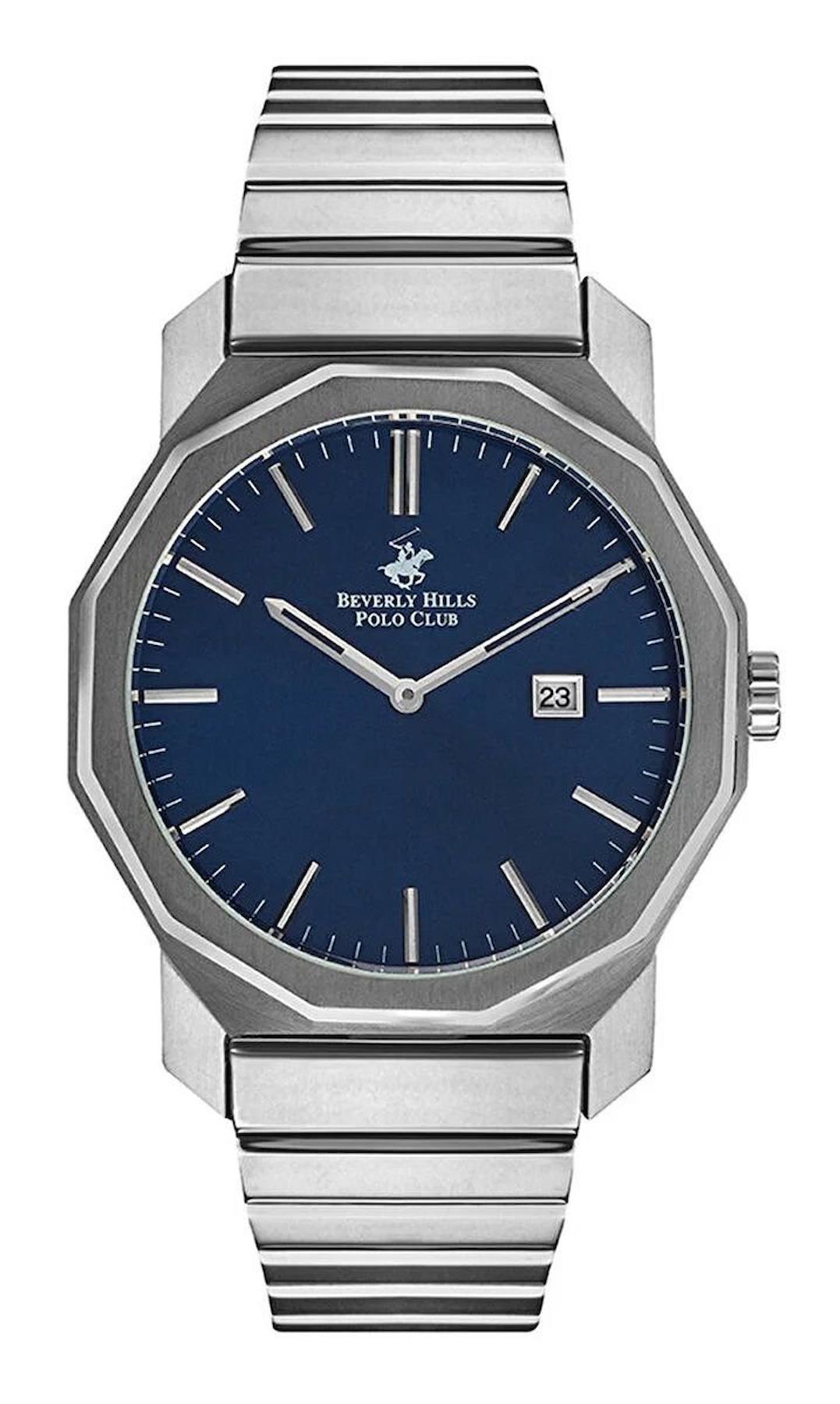 Beverly Hills Polo Club SWBP3140X390 Takvimli 42 mm Çelik Kordon Analog Erkek Kol Saati