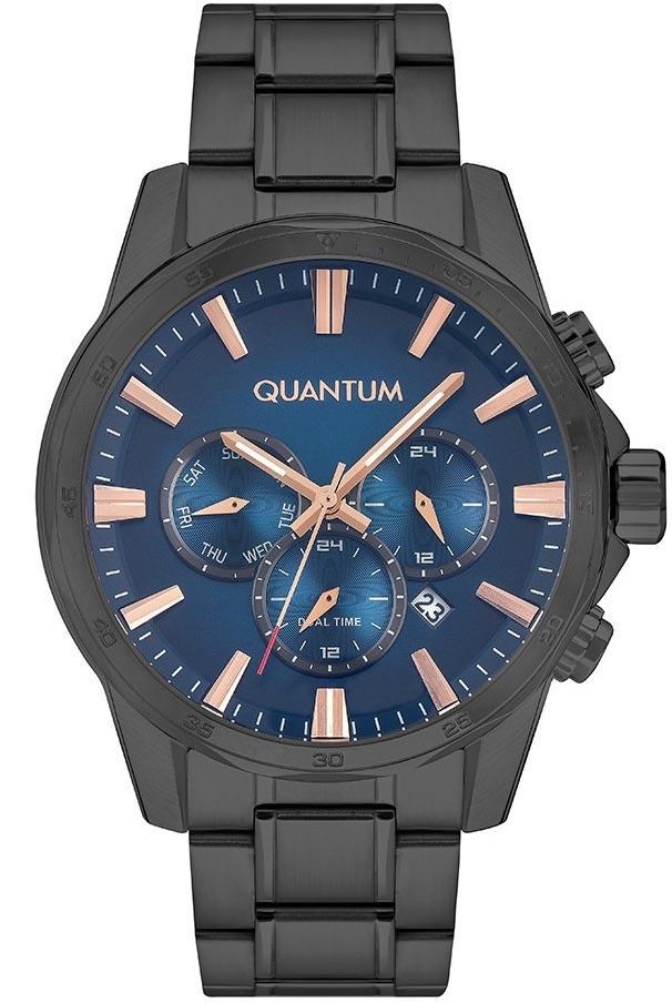 Quantum PWG982.090 Takvimli 45 mm Siyah Çelik Kordon Analog Erkek Kol Saati
