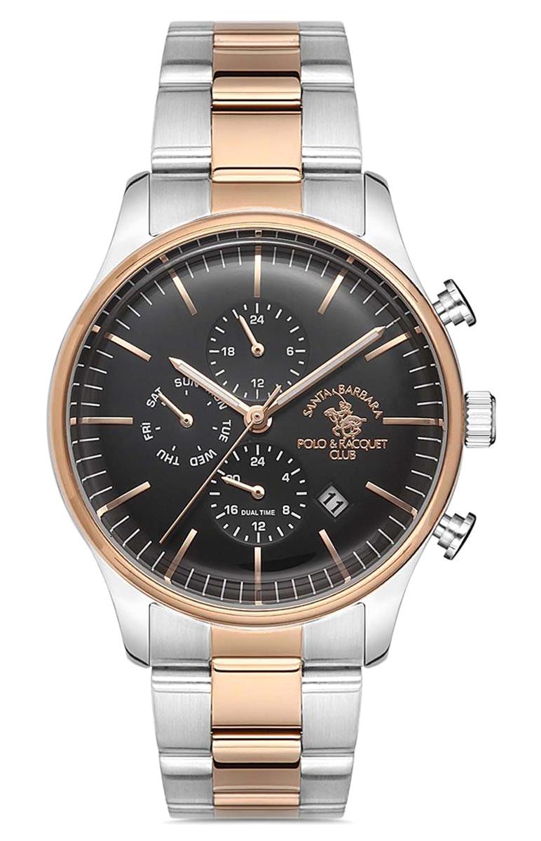 Santa Barbara Polo & Racquet Club SB.1.10278.4 Takvimli 42 mm Bakır-Çelik Kordon Analog Erkek Kol Saati