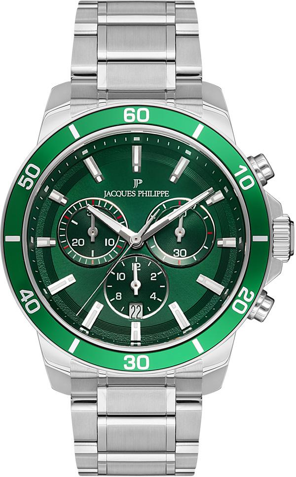 Jacques Philippe JPQGC1513X6 Takvimli 44 mm Çelik Kordon Analog Erkek Kol Saati
