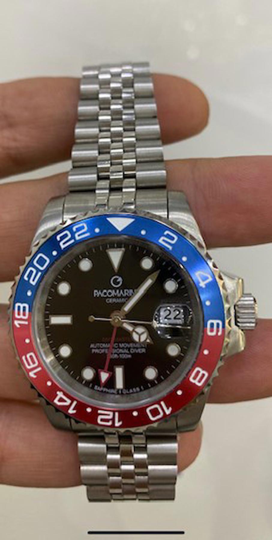 Pacomarine PM.11001.04 Takvimli 40 mm Çelik Kordon Analog Erkek Kol Saati