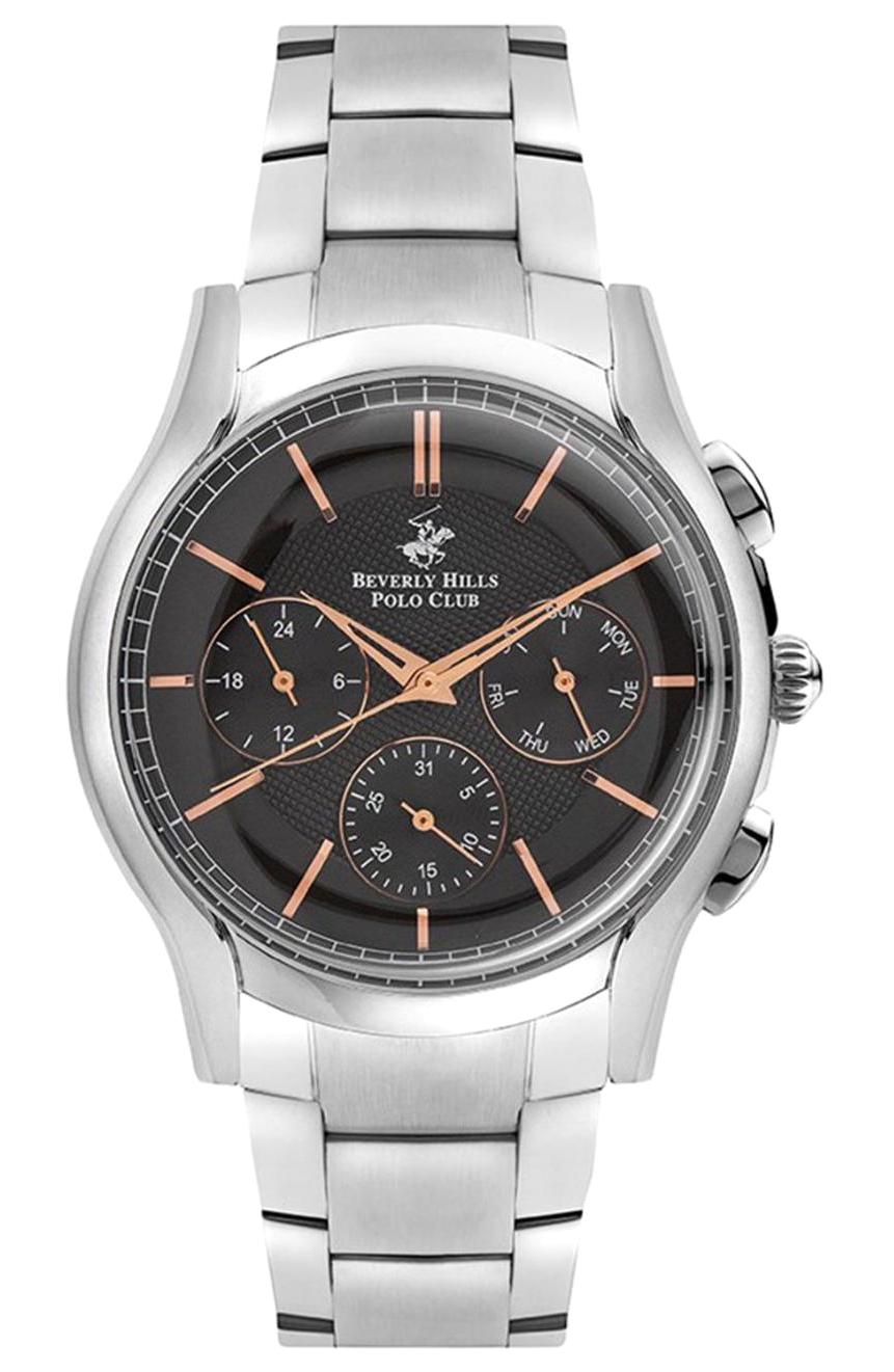Beverly Hills Polo Club BP3012X361 Takvimli 42 mm Çelik Kordon Analog Erkek Kol Saati