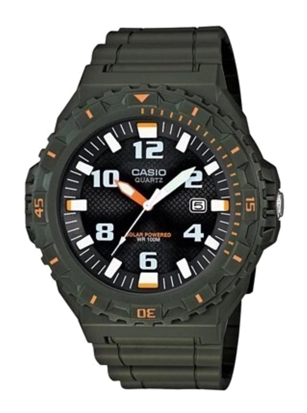 Casio MRW-S300H-3BVDF Takvimli Yeşil Silikon Kordon Analog Erkek Kol Saati