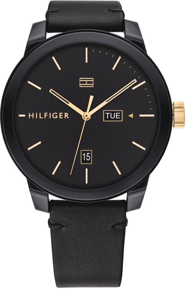 Tommy Hilfiger TH1791747 Takvimli 44 mm Siyah Çelik Kordon Analog Erkek Kol Saati
