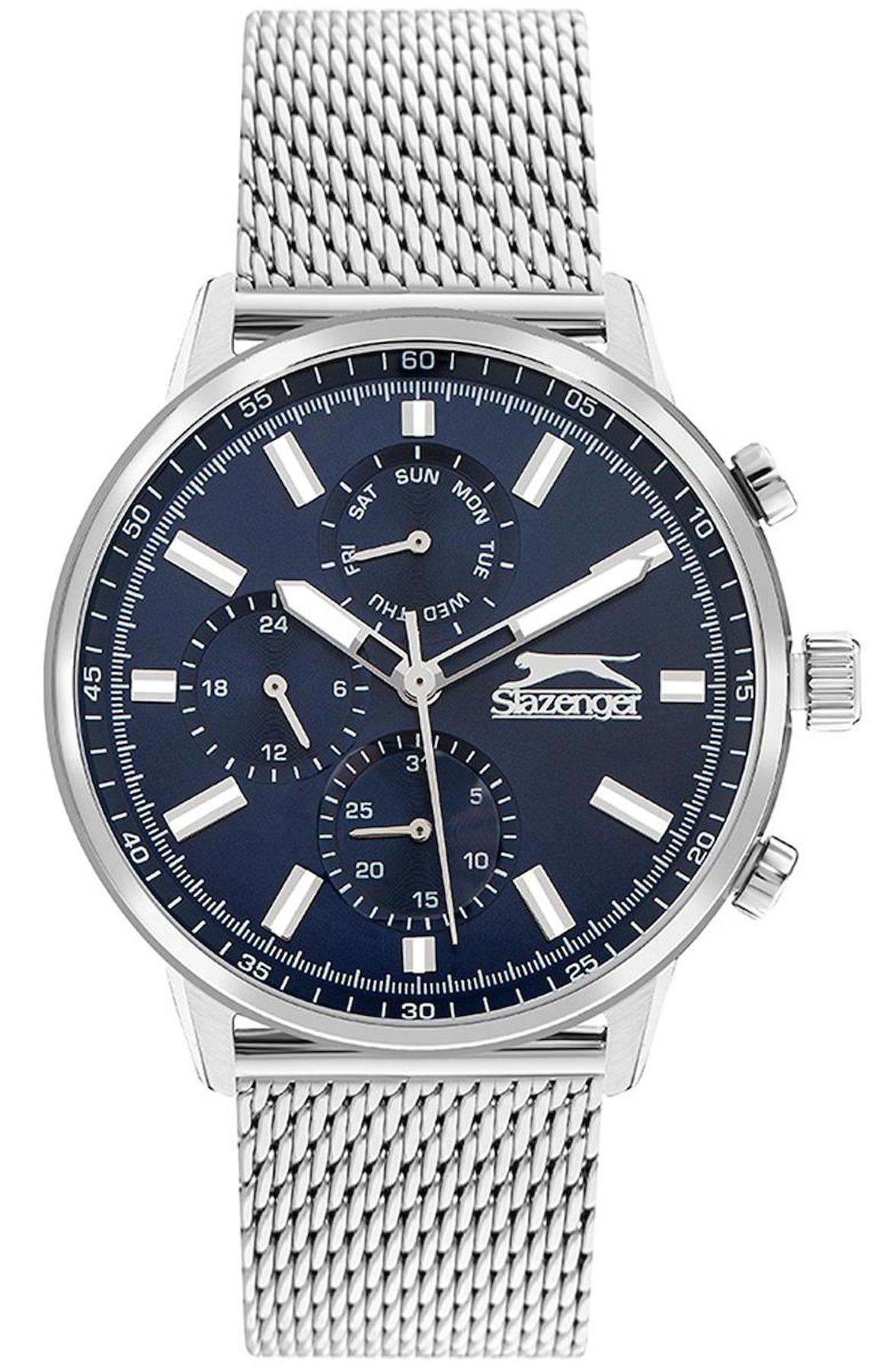 Slazenger SL.09.2263.2.02 Takvimli 45 mm Çelik Kordon Analog Erkek Kol Saati