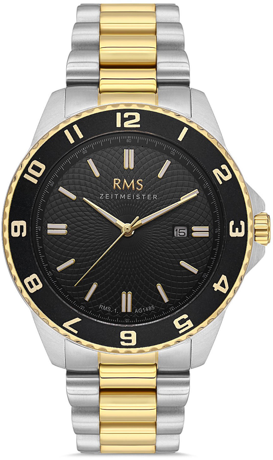 Romanson RMS.1.AG1485.06 Takvimli 42 mm Altın-Çelik Kordon Analog Kol Saati