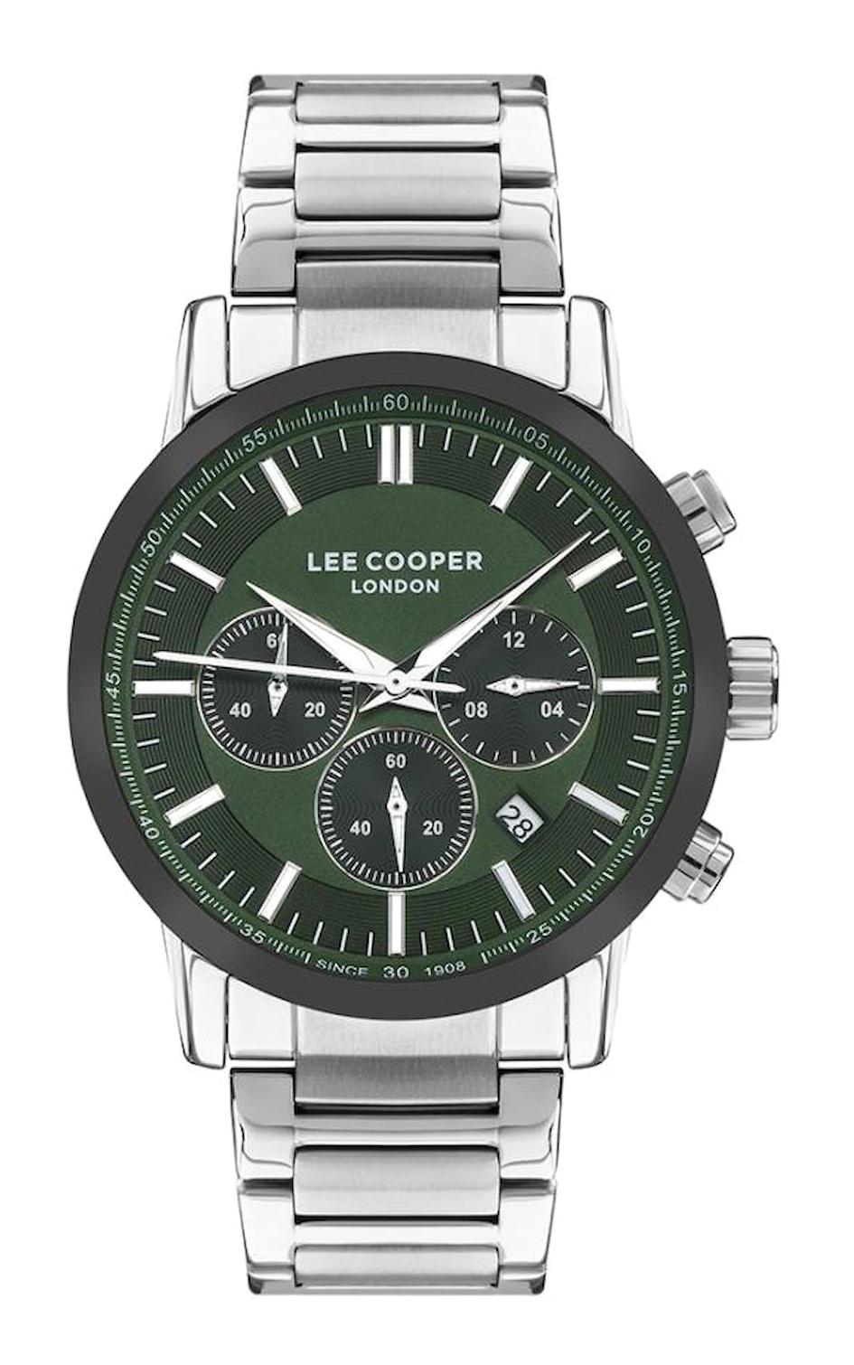 Lee Cooper LC07505.370-NM Takvimli 44 mm Çelik Kordon Analog Erkek Kol Saati