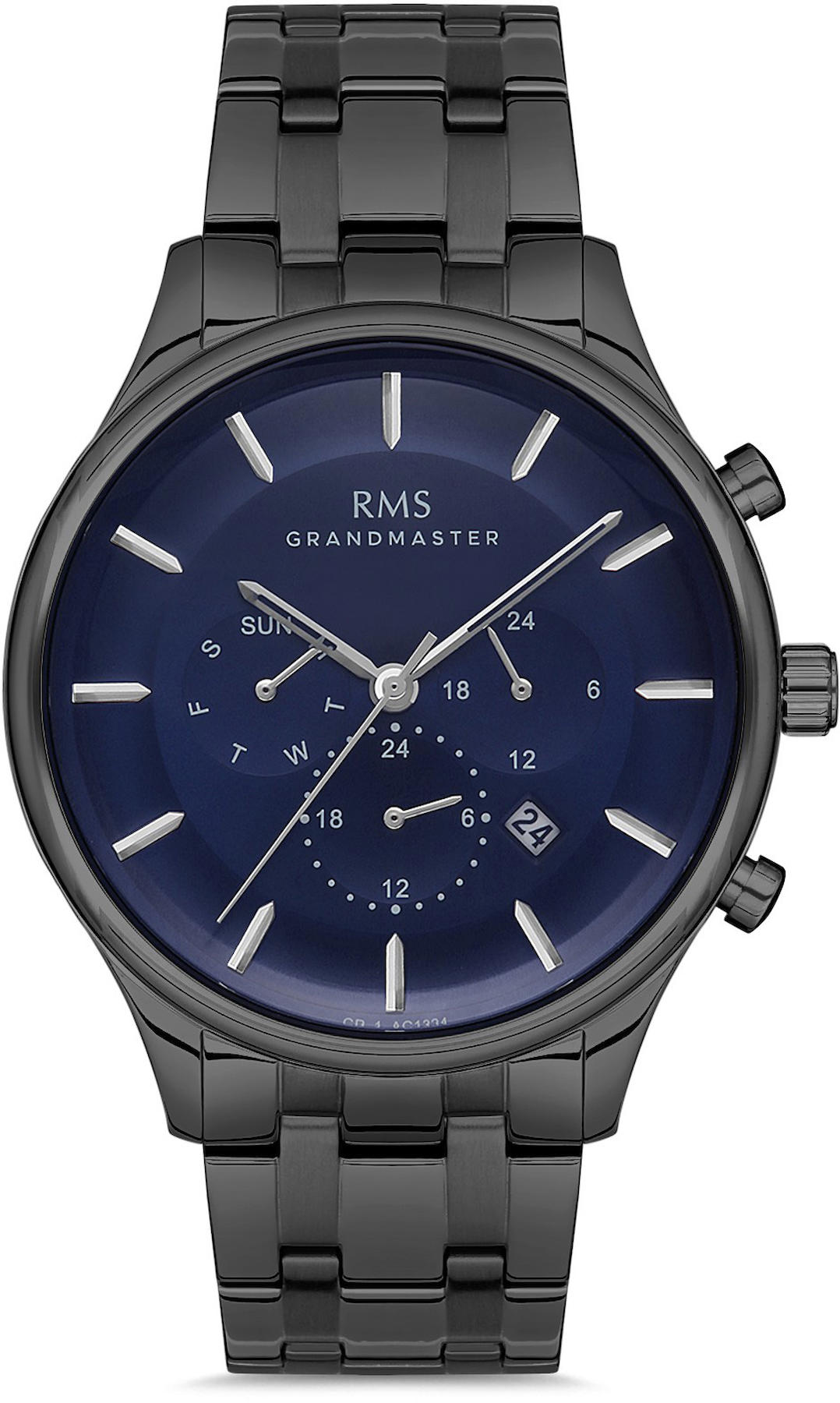 Romanson GR.1.AG1365.11 Takvimli 43 mm Füme Çelik Kordon Analog Kol Saati